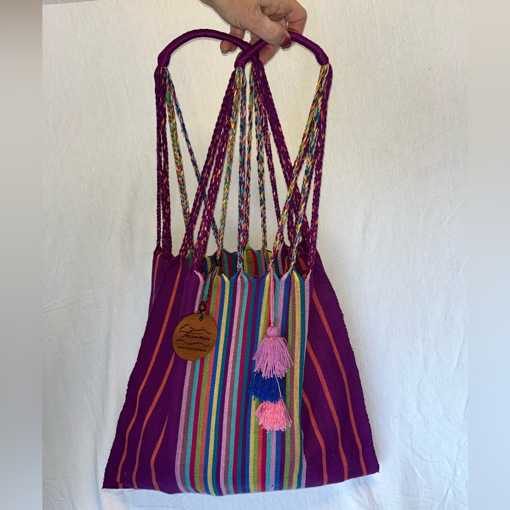 Colorful Striped Tote Bag - Picture 4 of 8